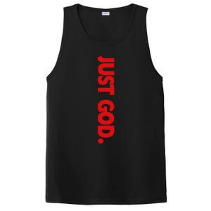 retro Just God Bible Verse Religious PosiCharge Competitor Tank