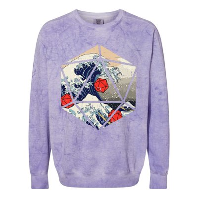 Rpg Japanese Great Wave Gamer Colorblast Crewneck Sweatshirt