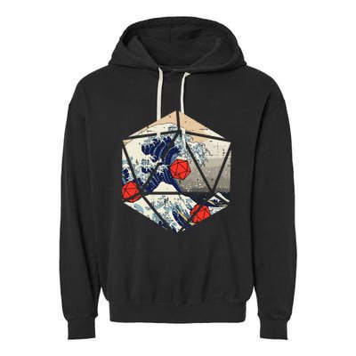 Rpg Japanese Great Wave Gamer Garment-Dyed Fleece Hoodie