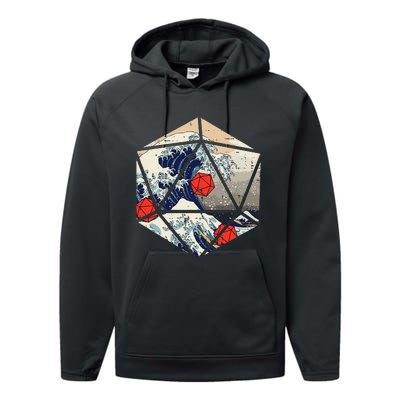 Rpg Japanese Great Wave Gamer Performance Fleece Hoodie