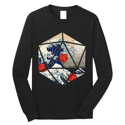 Rpg Japanese Great Wave Gamer Long Sleeve Shirt