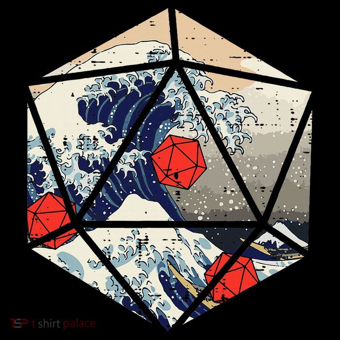 Rpg Japanese Great Wave Gamer Drawstring Bag