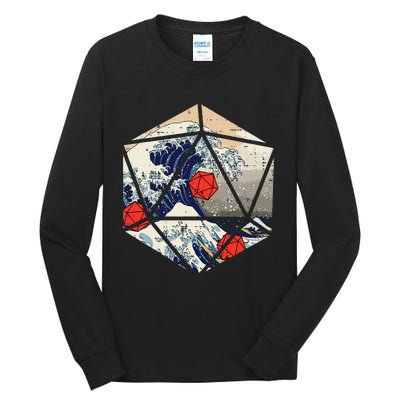 Rpg Japanese Great Wave Gamer Tall Long Sleeve T-Shirt