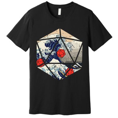 Rpg Japanese Great Wave Gamer Premium T-Shirt