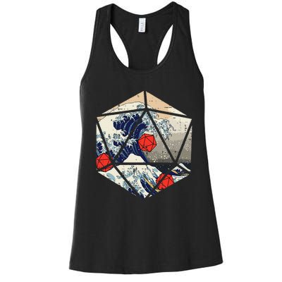 Rpg Japanese Great Wave Gamer Women's Racerback Tank