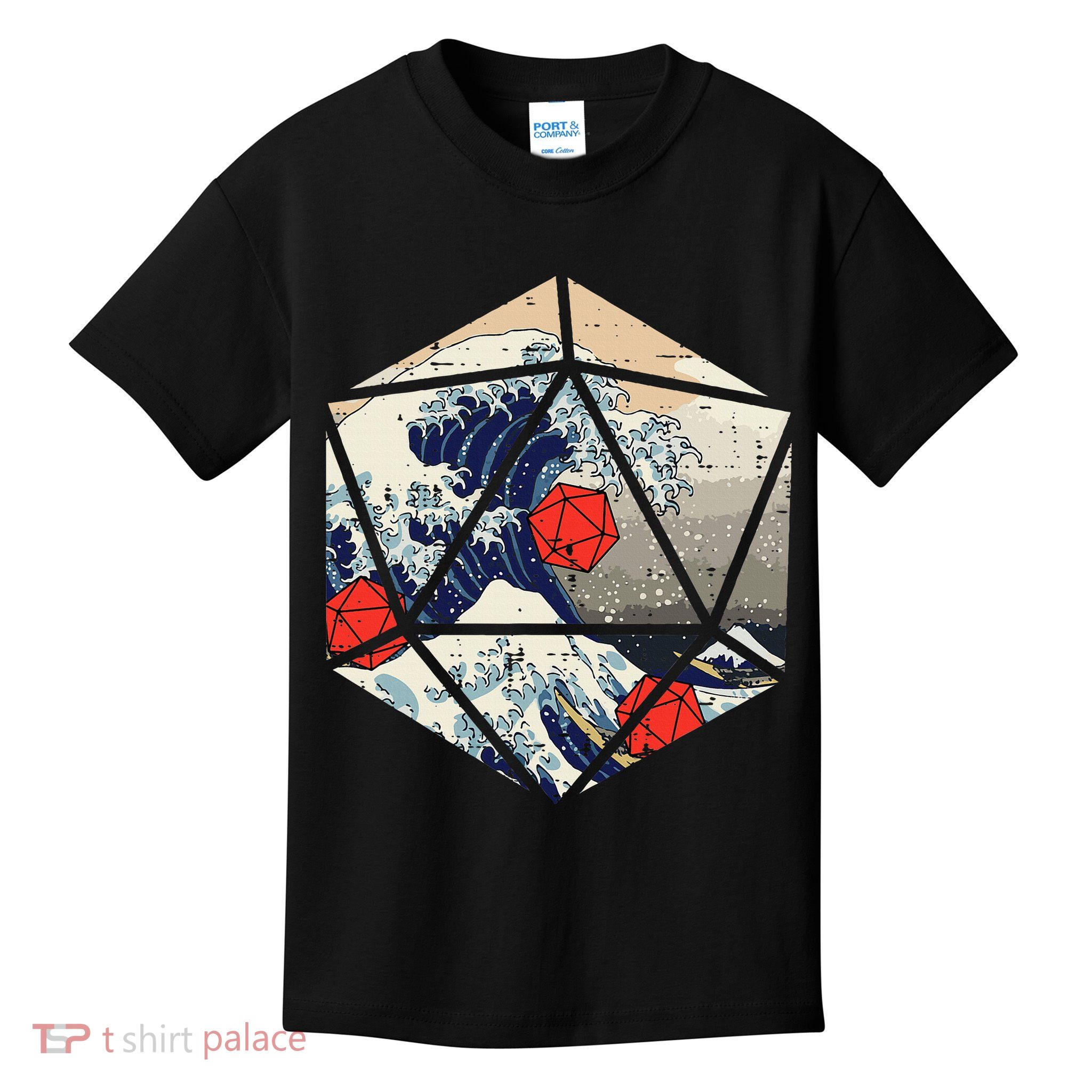 Rpg Japanese Great Wave Gamer Kids T-Shirt