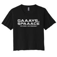 Ross Johnson Gaaays Spaaace Live Long & Be Fabulous Women's Crop Top Tee