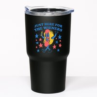 Retro Just Here For The Wieners 4th Of July Funny Hot Dog Tumbler