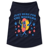 Retro Just Here For The Wieners 4th Of July Funny Hot Dog Doggie Tank