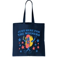 Retro Just Here For The Wieners 4th Of July Funny Hot Dog Bag