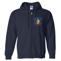 Retro Just Here For The Wieners 4th Of July Funny Hot Dog Full Zip Hoodie