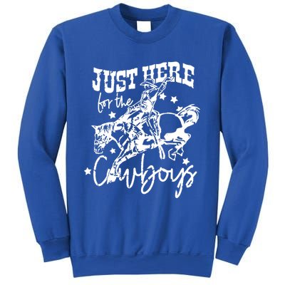 Retro Just Here For The Cow Western Country Cow Gift Sweatshirt