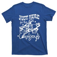 Retro Just Here For The Cow Western Country Cow Gift T-Shirt