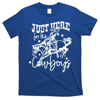 Retro Just Here For The Cow Western Country Cow Gift T-Shirt