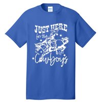 Retro Just Here For The Cow Western Country Cow Gift Tall T-Shirt