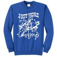 Retro Just Here For The Cow Western Country Cow Gift Tall Sweatshirt