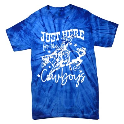 Retro Just Here For The Cow Western Country Cow Gift Tie-Dye T-Shirt