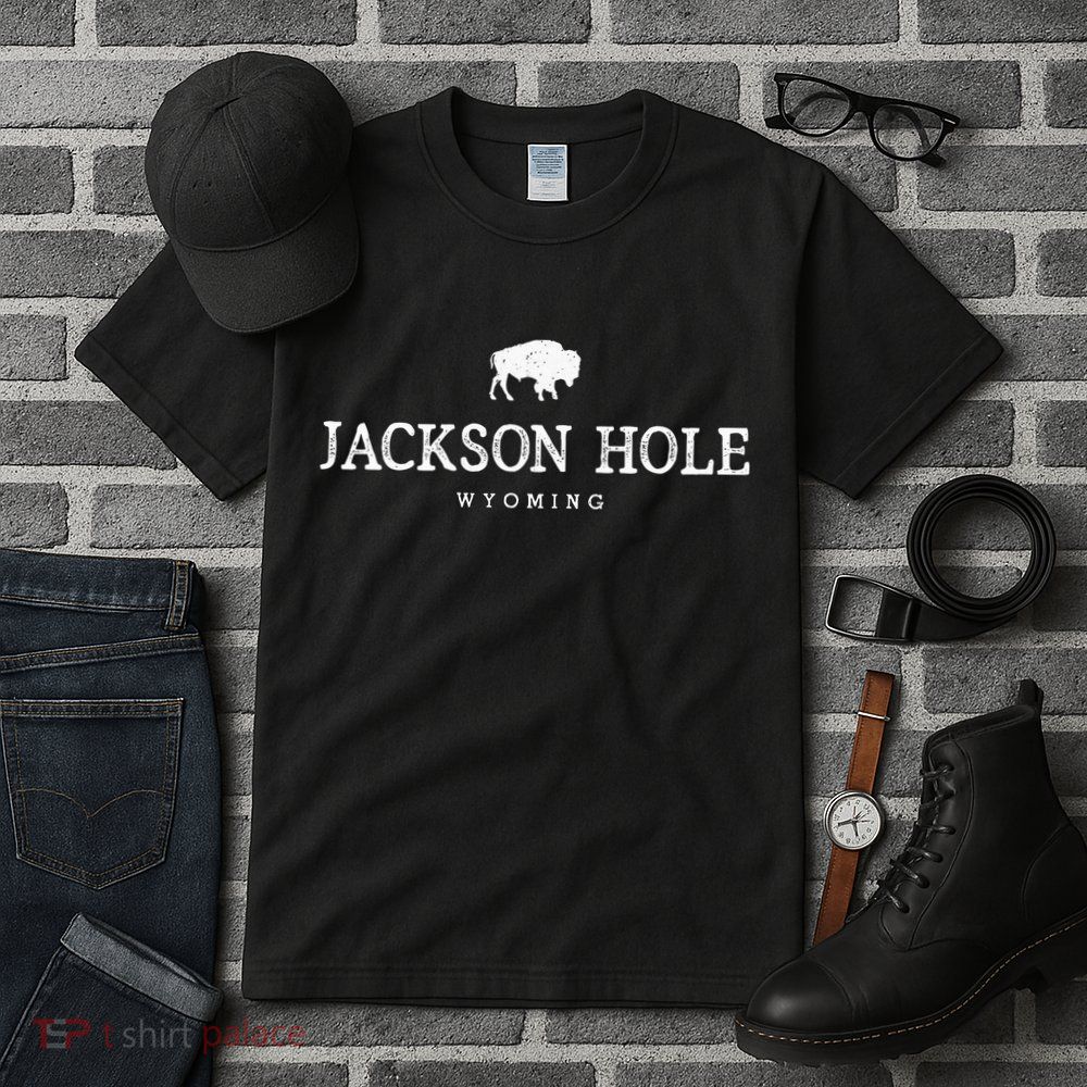 Retro Jackson Hole Wyoming Bison Buffalo Vintage Tall T-Shirt