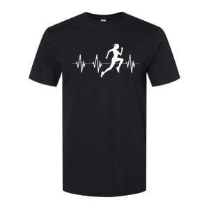 Runner Jogger Heartbeat Heart Line Running Gift Softstyle CVC T-Shirt