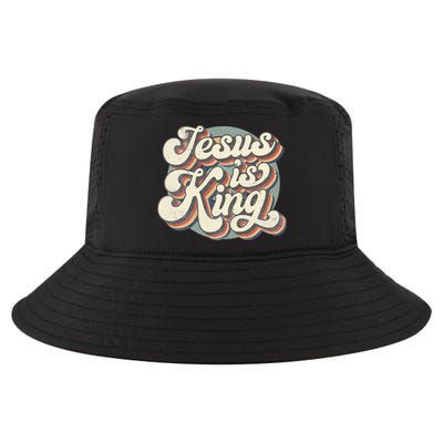 Retro Jesus Is King Christian Bible Religious Cool Comfort Performance Bucket Hat