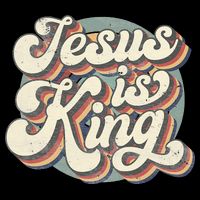 Retro Jesus Is King Christian Bible Religious Cooling Performance Crew T-Shirt