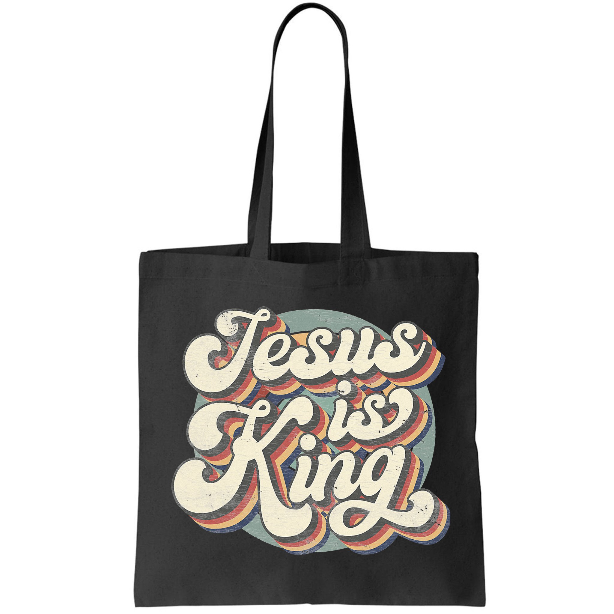 Retro Jesus Is King Christian Bible Religious Bag