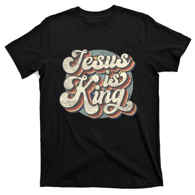 Retro Jesus Is King Christian Bible Religious T-Shirt