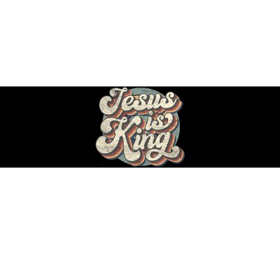 Retro Jesus Is King Christian Bible Religious Bumper Sticker