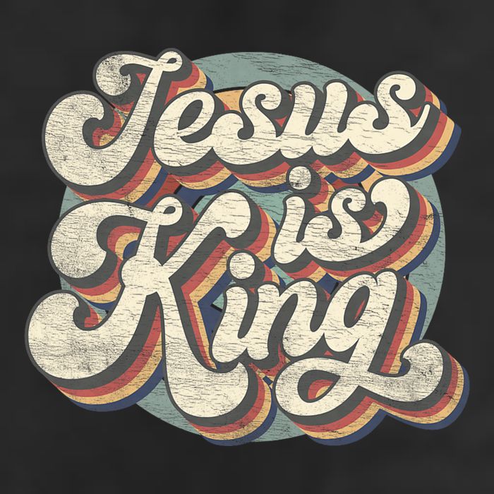 Retro Jesus Is King Christian Bible Religious Hat