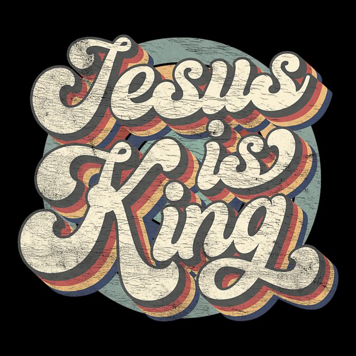 Retro Jesus Is King Christian Bible Religious Zip Tote Bag