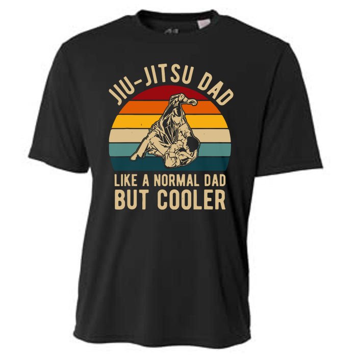 Retro Jiu Jitsu Dad Bjj Man Father Vintage Cooling Performance Crew T-Shirt