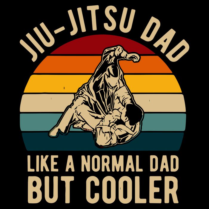 Retro Jiu Jitsu Dad Bjj Man Father Vintage Button