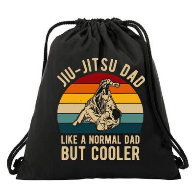 Retro Jiu Jitsu Dad Bjj Man Father Vintage Drawstring Bag
