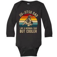 Retro Jiu Jitsu Dad Bjj Man Father Vintage Baby Long Sleeve Bodysuit