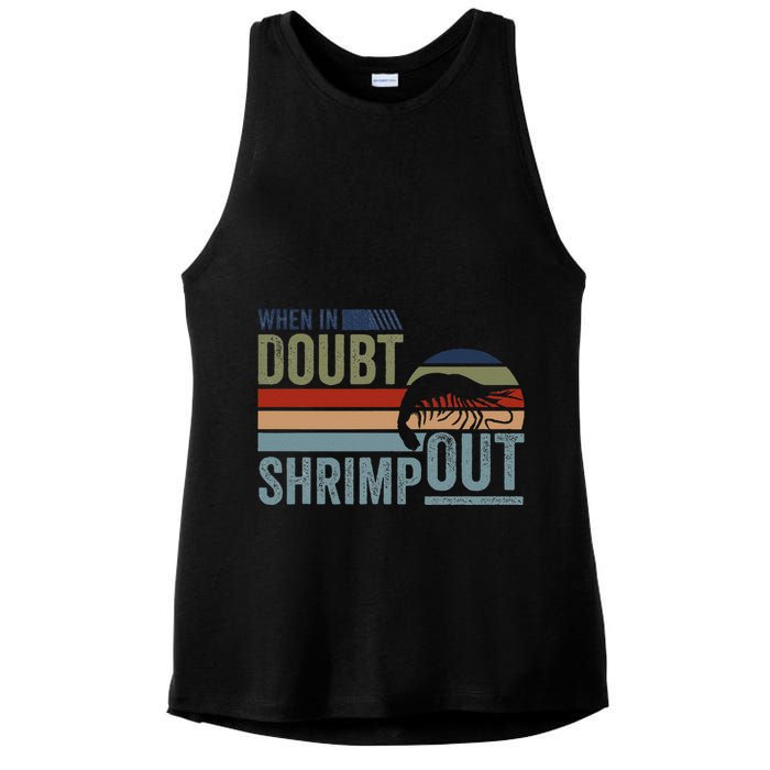 Retro Jiu Jitsu Martial Art When In Doubt Shrimp Out Bjj Mma Ladies PosiCharge Tri-Blend Wicking Tank
