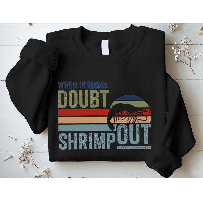 Retro Jiu Jitsu Martial Art When In Doubt Shrimp Out Bjj Mma Sweatshirt