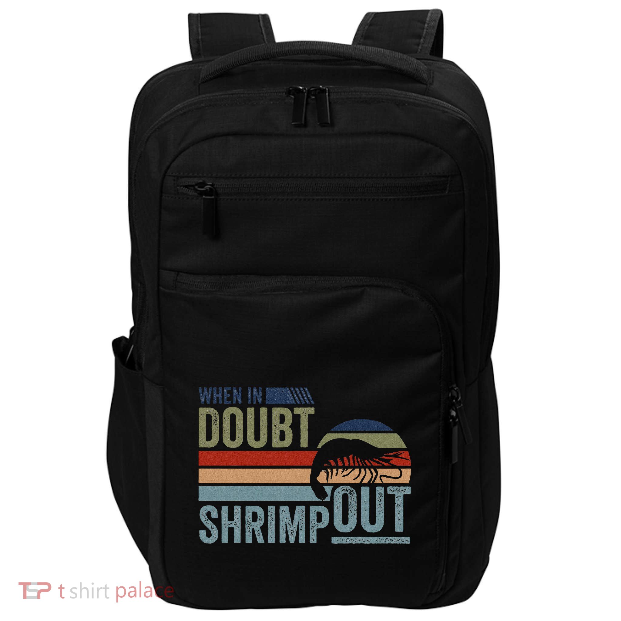 Retro Jiu Jitsu Martial Art When In Doubt Shrimp Out Bjj Mma Impact Tech Backpack