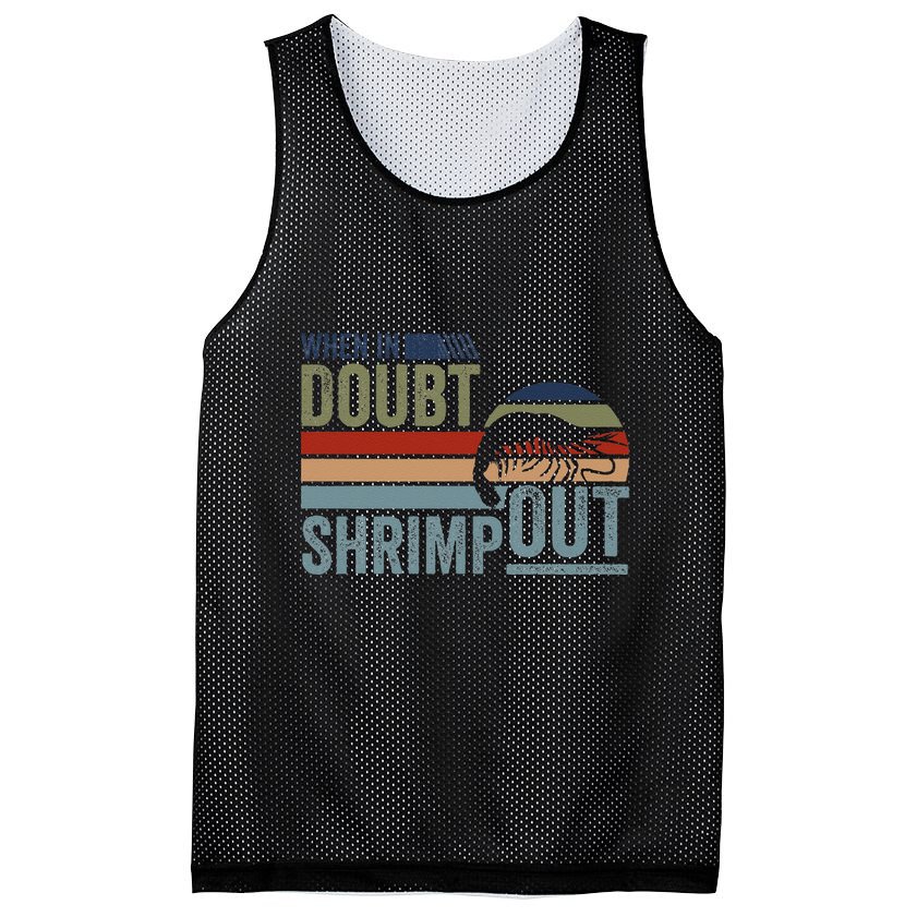 Retro Jiu Jitsu Martial Art When In Doubt Shrimp Out Bjj Mma Mesh Reversible Basketball Jersey Tank