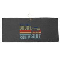 Retro Jiu Jitsu Martial Art When In Doubt Shrimp Out Bjj Mma Large Microfiber Waffle Golf Towel