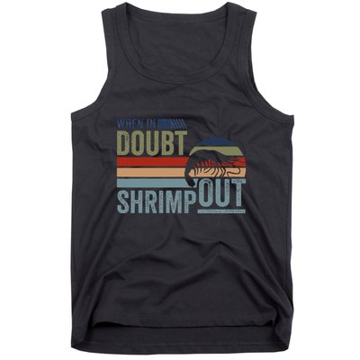 Retro Jiu Jitsu Martial Art When In Doubt Shrimp Out Bjj Mma Tank Top