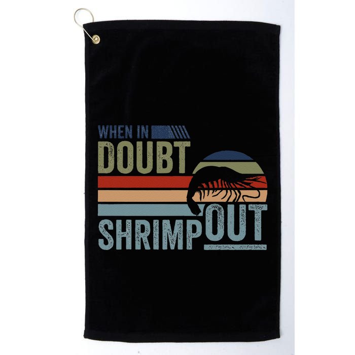 Retro Jiu Jitsu Martial Art When In Doubt Shrimp Out Bjj Mma Golf Towel