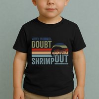 Retro Jiu Jitsu Martial Art When In Doubt Shrimp Out Bjj Mma Toddler T-Shirt