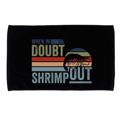 Retro Jiu Jitsu Martial Art When In Doubt Shrimp Out Bjj Mma Microfiber Hand Towel