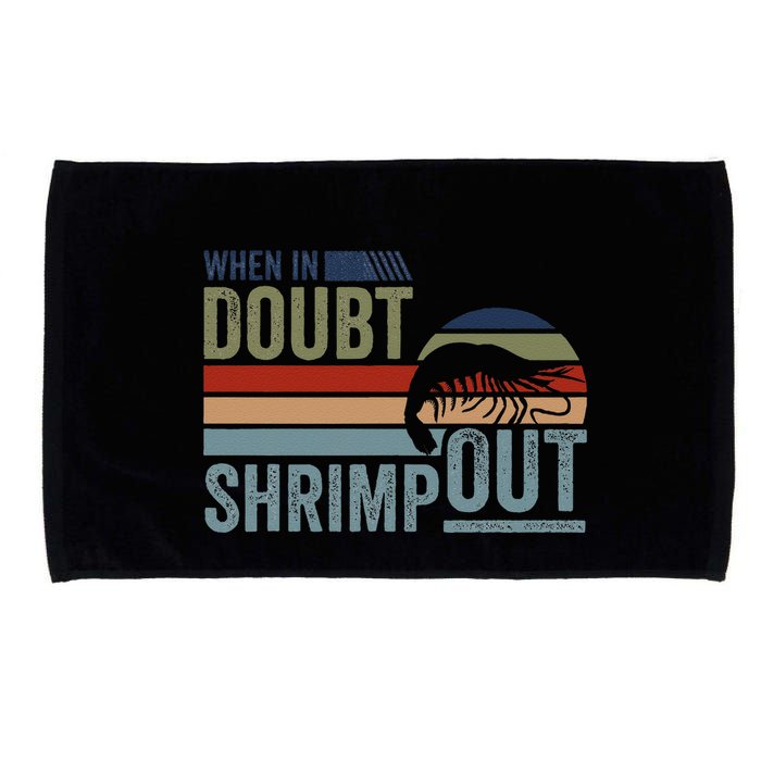 Retro Jiu Jitsu Martial Art When In Doubt Shrimp Out Bjj Mma Microfiber Hand Towel