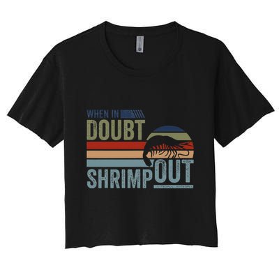 Retro Jiu Jitsu Martial Art When In Doubt Shrimp Out Bjj Mma Crop Top