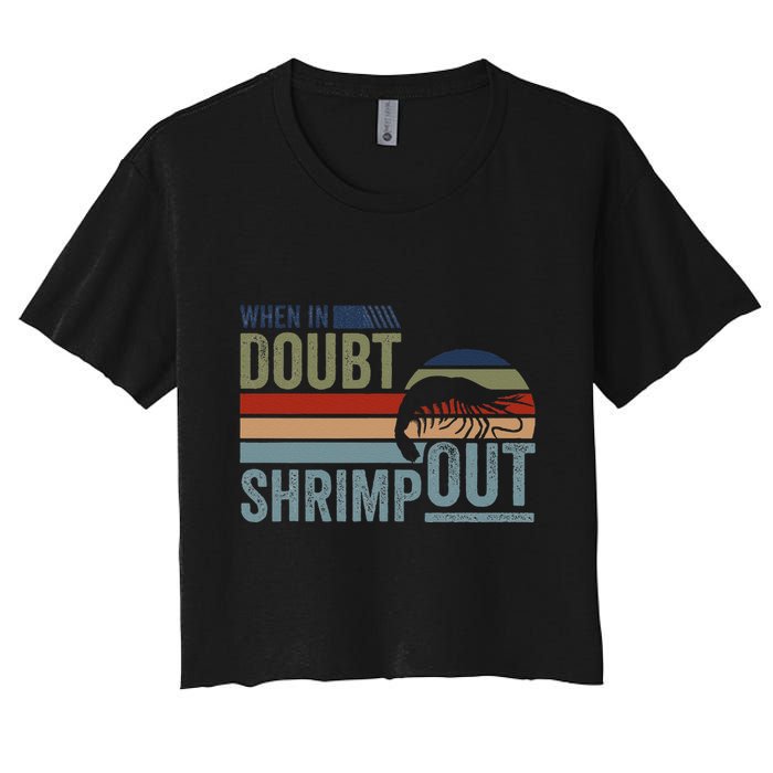 Retro Jiu Jitsu Martial Art When In Doubt Shrimp Out Bjj Mma Crop Top