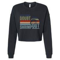 Retro Jiu Jitsu Martial Art When In Doubt Shrimp Out Bjj Mma Cropped Pullover Crew