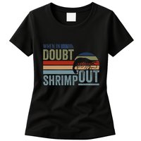 Retro Jiu Jitsu Martial Art When In Doubt Shrimp Out Bjj Mma Womens T-Shirt