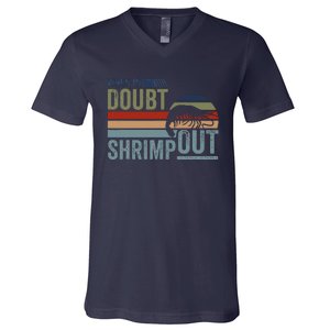 Retro Jiu Jitsu Martial Art When In Doubt Shrimp Out Bjj Mma V-Neck T-Shirt