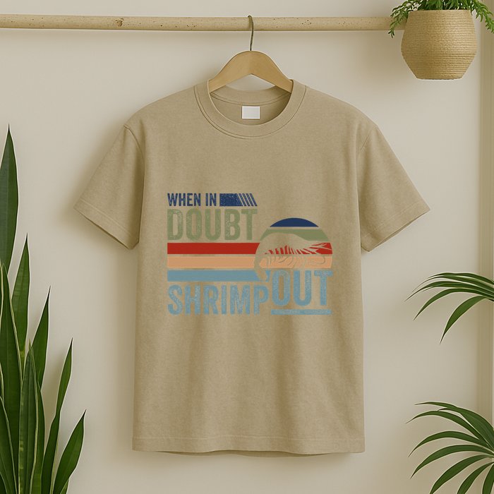 Retro Jiu Jitsu Martial Art When In Doubt Shrimp Out Bjj Mma T-Shirt